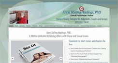 Desktop Screenshot of annestirlinghastings.com